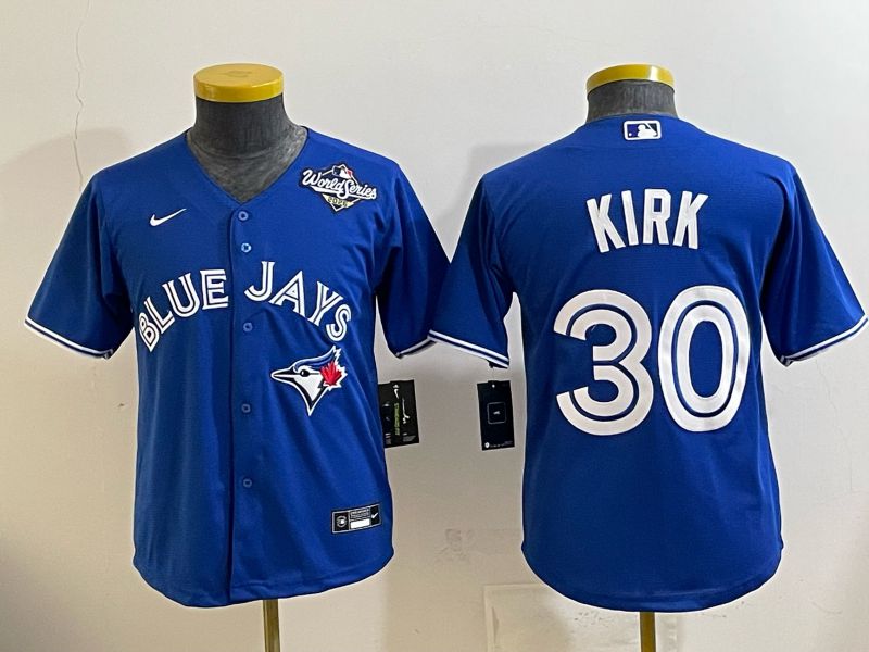Youth 2025 Toronto Blue Jays #30 Kirk blue Game Nike MLB Jersey style 003